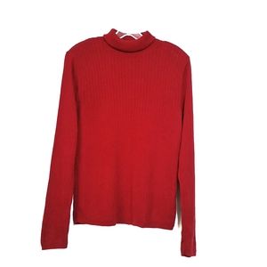 Talbots Red TurtleNeck Sweater Size L